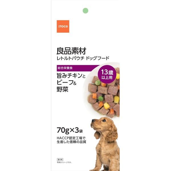 イトウ カンパニー 良品素材 レトルトパウチ 13歳以上用 旨みチキンとビーフ 野菜 70ｇ 3袋 犬用 ウエットフード 総合栄養食 Tepec 通販 Yahoo ショッピング