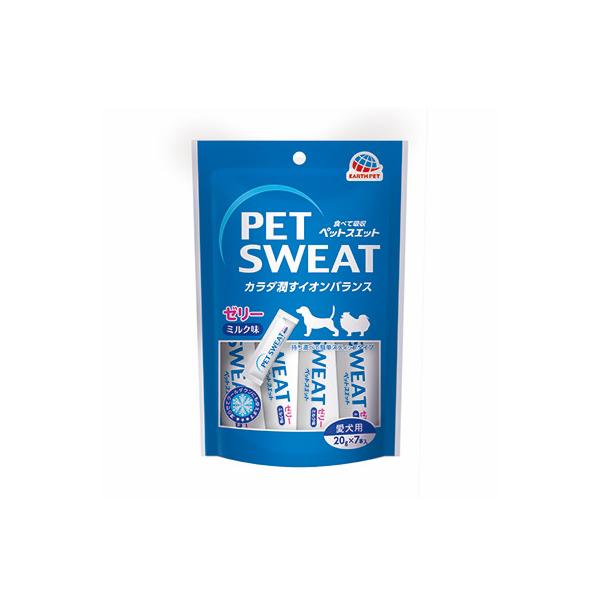 アース・ペット ペットスエット ゼリー 愛犬用 ミルク味 20g×7本入 愛犬用栄養補完食 犬用おやつ 食べる水分補給 暑さ・熱中症対策 夏