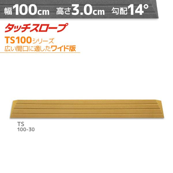 シンエイテクノ■タッチスロープ TS100-30■■仕様■ [高さ]　　3.0cm [奥行]　　11.5cm [有効幅]　90cm [勾配]　　14度 [溝  ]    3本 [幅  ]    100cm[ 簡単設置 かんたん バリアフリー...