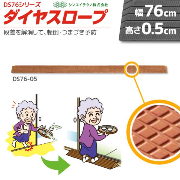 段差部での転倒防止・つまづき防止・車いすの走行などに●高さ0.5〜10cmまで0.5cmごとに20段階の品揃え。　100cm幅タイプもあります。●ゴム製スロープはクッション性に富んでいて、　車イスの走行時などでも車輪の振動を吸収し、　身体に...