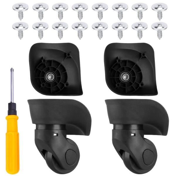 【摩耗したスーツケースのタイヤを交換できる】スーツケースやキャリーケース、キャリーバッグのタイヤ交換用キットです。タイヤの摩耗や劣化によるタイヤのひび割れ、ベアリングの回転具合が悪くなった時などにご自身でスーツケースのキャスターを交換できま...