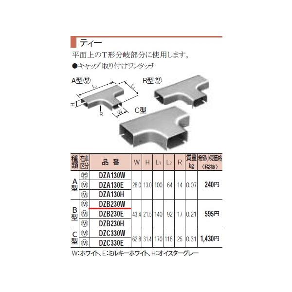 �݌ɕi DZB230W �p�i�\�j�b�N ���^���[���@�e�B�[�@�a�^ W43.4 H21.5 L1140 L292 R17