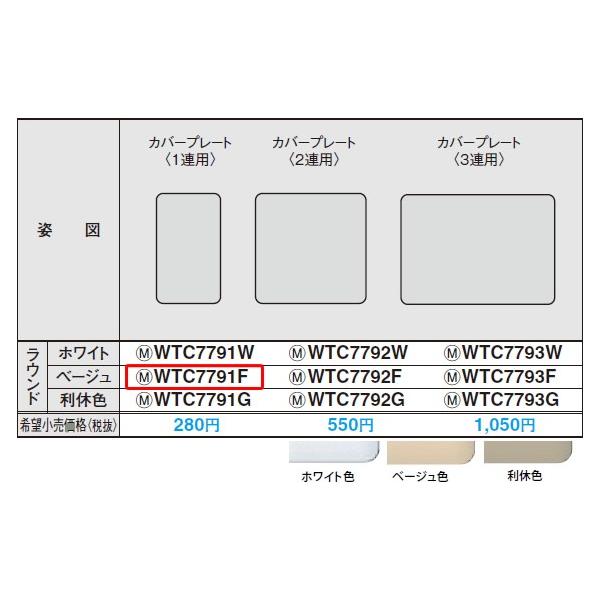 WTC7791F �p�i�\�j�b�N �R�X���V���[�Y���C�h21�z�����E�d�ށ@�ȈՑωΗp�X�C�b�`�v���[�g�@�i1�A�p�J�o�[�v���[�g�j�i�x�[�W���j�i���E���h�j