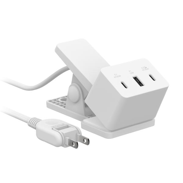 充電器 クリップ型 USB PD 合計最大65W Type-C USB-A 3ポート 吊り穴付き EC-AC11667 エレコム 公式店 日本メーカー
