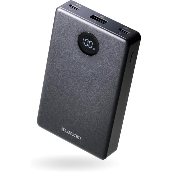 エレコム モバイルバッテリー 半固体電池 iPhone 大容量 10000mAh 35W Type-C USB-A 残量表示 軽量 EC-C61 公式店 安全 安心 日本メーカー