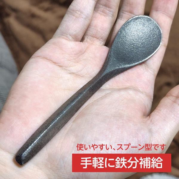 日本製 鉄スプーン 鉄な小匙 鉄玉 鉄玉子 鉄分補給 鉄分不足 貧血予防 二価鉄 ヘム鉄 炊飯器 やかん ぬか床 鉄 鉄の玉 高岡鉄器 メール便 送料無料