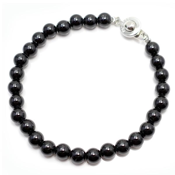 ブラックトルマリンのラウンド ブレスレット 【GEM accessory】 天然石