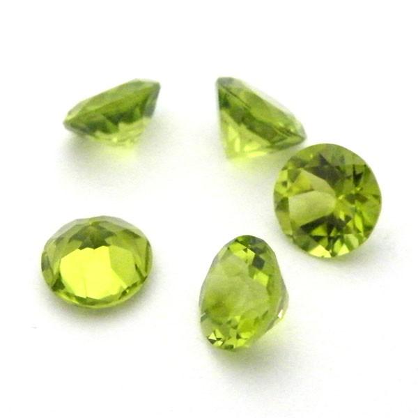TOPAZ ペリドット ラウンドカット 約1mm ルース 1個 裸石 天然石