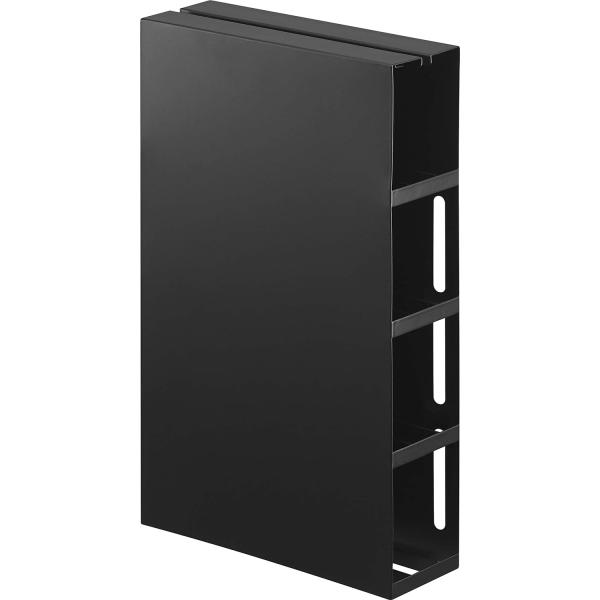 山崎実業(Yamazaki) マグネット カーペットクリーナ ホルダー ブラック 約W20XD7XH32.5cm タワー 浮かせて収納 簡単取付 5446