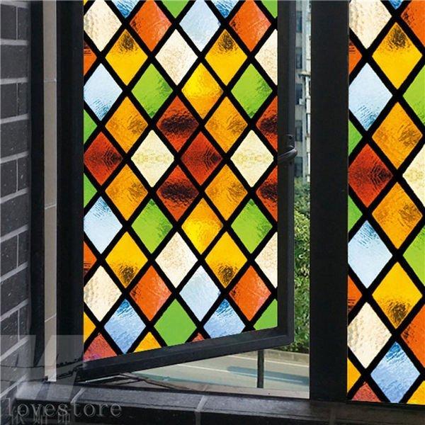 レトロ 目隠し ガラスフィルム 窓用 ステンドグラス Uvカット ウィンドウフィルム 浴室 賃貸 窓用 貼り直しでき お洒落 Tf Shop 通販 Yahoo ショッピング