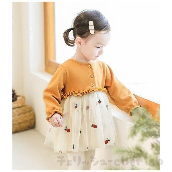 韓国子供服 ワンピース 子供 子供服 ベビー服 女の子 可愛い パイナップル柄 レッド イエロー 上品 フォーマル ベーシック 秋 春 冬 70cn 80cm 90cm 100cm Magokoro Tf Shop 通販 Yahoo ショッピング