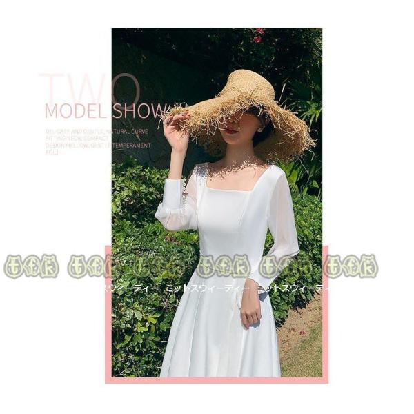 アウトレットネット ウェディングドレス 花嫁 二次会 ウエディングドレス 結婚式 前撮り 披露宴 リゾート ミモレ丈ワン ネット売品 Ssl Daikyogo Or Jp