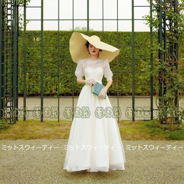 ネット買い ウェディングドレス 二次会 リゾートドレス 結婚式 ブライダル 半袖 ロングドレス 前撮り 海外挙式 クリアランス超高品質 Ssl Daikyogo Or Jp