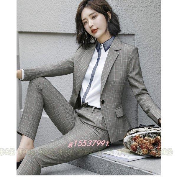 売り切れ必至 2点セットスーツレディースチェック柄ツーピーススーツビジネススーツ代30代40代事務服フォーマル面接制服olビジネス通勤2色 パンツ スーツ サイズ 5xl Www Doebem Org Br