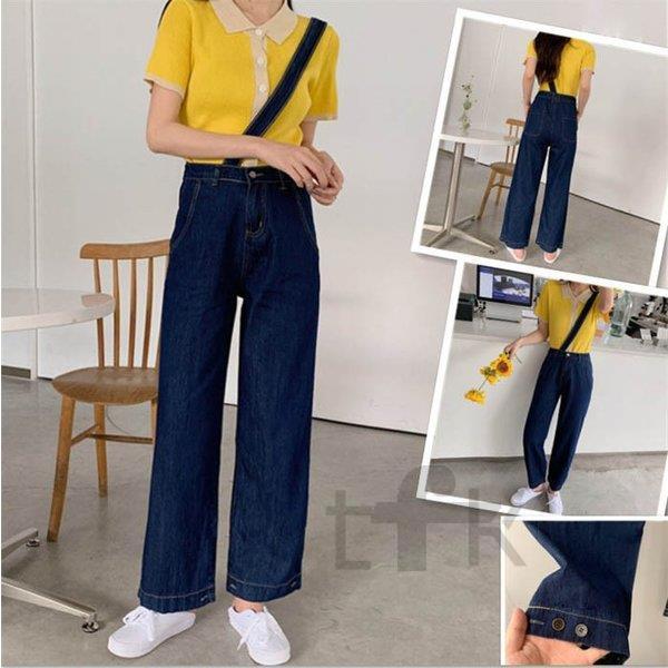 ワイドデニム ガウチョパンツ ワイドパンツ レディース デニム ゆったり サロペット ロング 着痩せ デニムパンツ ボトムズ 体型カバー テーパードパンツ コーデ Jfx Nyf480 スポーツ用品専門店 通販 Yahoo ショッピング