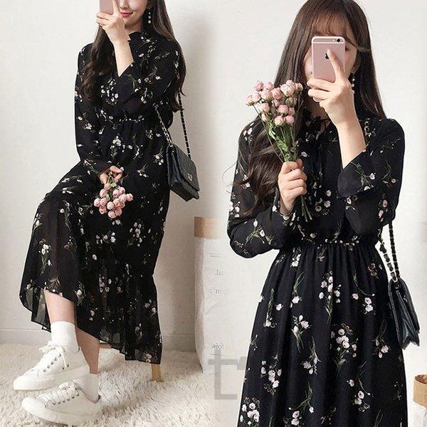 レディース ワンピース 40代 シフォンワンピース 秋冬新作 きれいめ マキシワンピース 長袖 花柄ワンピース フレアスカート オシャレ韓国風 結婚式 お出かけ Ss 08 Lyq80 スポーツ用品専門店 通販 Yahoo ショッピング