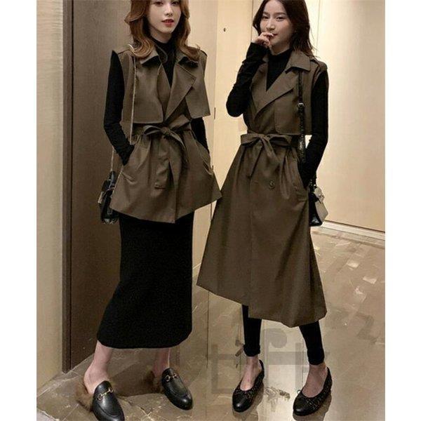 トレンチコート レディース ノースリーブ ジレベスト スプリングコート プリングコートベスト 春 コート カジュアル 着痩せ アウター 代 30代 40代 Ss 0907 Nwt63 スポーツ用品専門店 通販 Yahoo ショッピング