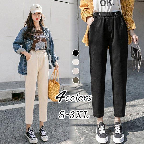 レディース ロング丈パンツ ズボン 秋冬 テーパードパンツ 黒 韓国風 秋冬 新作 快適通気 オシャレ 黒ズボン 無地 ゆったり ハイウエスト 30代 40代 50代 4色 Ss 1023 Nk7 Tfk 通販 Yahoo ショッピング