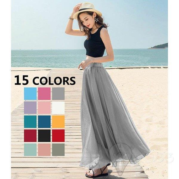 ロングスカート 多色選択 シフォンスカート マキシ丈 春 シフォンスカート 春夏 ロングスカート マキシ フレアスカート 無地 春夏 Ss 2s11 Tfk 通販 Yahoo ショッピング