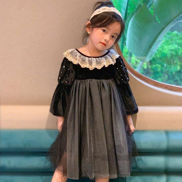 ワンピース キッズ 女の子 フォーマルワンピース 長袖 チュールスカート ベビー リトルプリンセス オシャレ 入園式 卒園式 七五三 ブラック 80 90 100 110 1 Ss Etqz Tfk 通販 Yahoo ショッピング