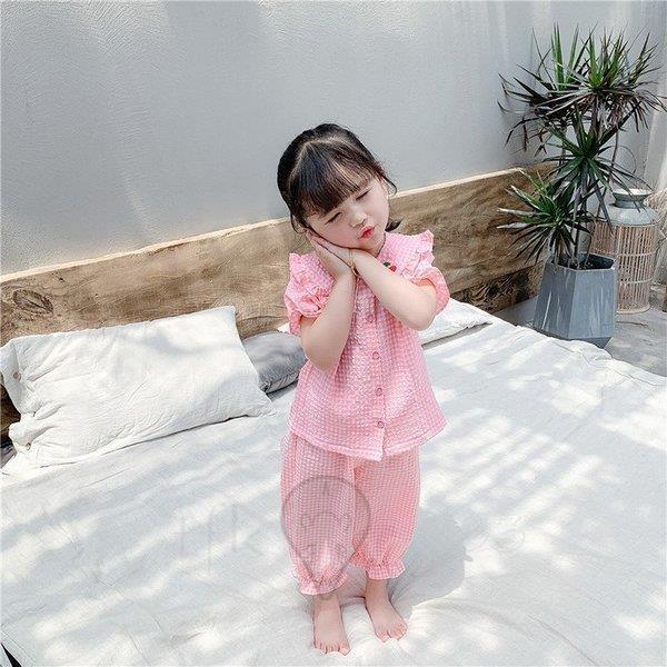 Qoo10 子供パジャマ 半袖 キッズパジャマ 女の子 おしゃれ 前開きルームウェア 前ボタンこどもパジャマ 薄手 夏 部屋着 寝巻き 寝間着 80 90 100 110 1 130cm