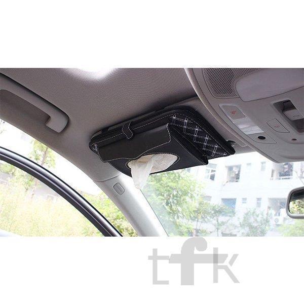 カー用品 便利グッズ ティッシュケース ティッシュボックス ケース ナチュラル チェック柄 新作 レザー 車 モダンファッション 高い素材