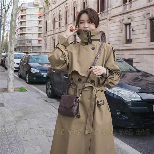 超特価 ダブルトレンチ ベルト付き ライトアウター 上品 大きいサイズ 秋 春 ジャケット フォーマル アウター ロングコート 春コート スプリングコート レディース トレンチコート 店長おすすめ コート アウター