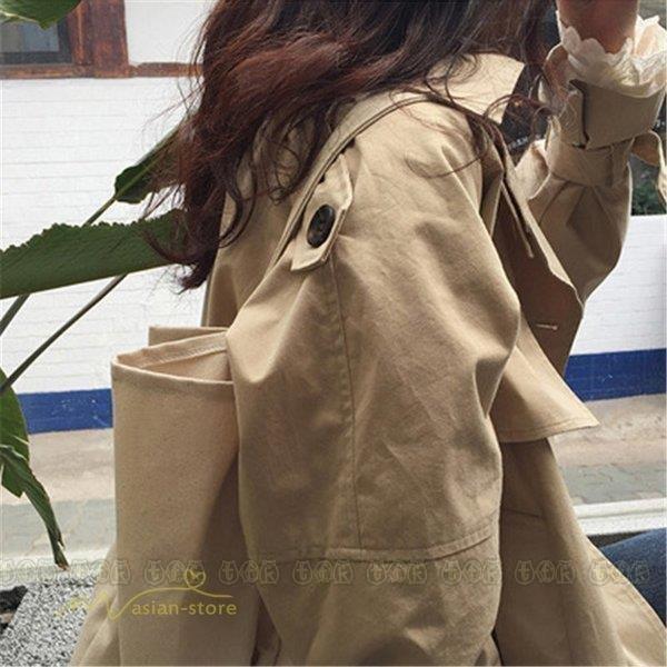 日本に トレンチコート おしゃれ シンプル 暖かい 防寒 コート レディース 秋冬 春コート 学生 通勤 お洒落 上品 アウター 体型カバー カジュアル ゆったり ダブルボタンコート スプリングコート コート アウター Hermandad Estrella Org