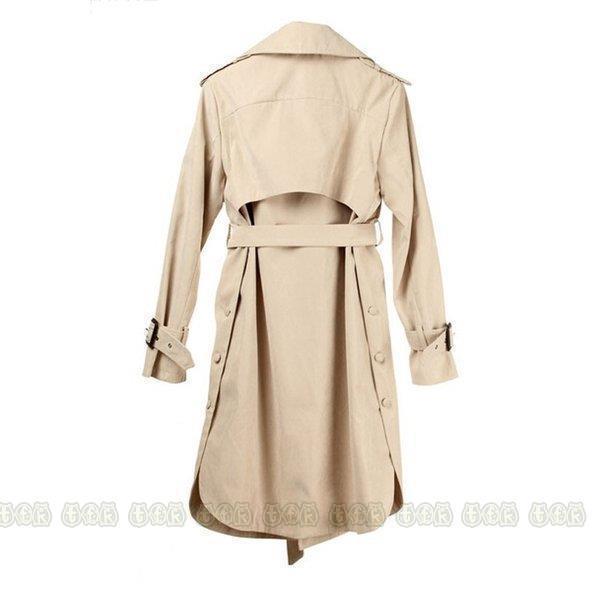 海外 正規品 レディース スプリングコート 無地 大きいサイズ ゆったり トレンチコート 春 薄手コート サイドボタン 通勤 フォーマルコート ベルト付き チェスターコート ロングコート コート アウター Maquitop Com Pe