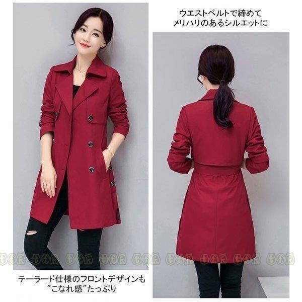 最も優遇 レディース トレンチコート 通勤 ベルト付きコート ハーフコート 春新作 定番 ライトアウター ミディアム丈 スプリングコート ダブルボタン コート チェスターコート コート アウター Lemonmode Com