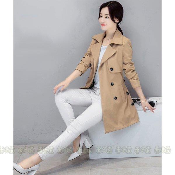 最も優遇 レディース トレンチコート 通勤 ベルト付きコート ハーフコート 春新作 定番 ライトアウター ミディアム丈 スプリングコート ダブルボタン コート チェスターコート コート アウター Lemonmode Com