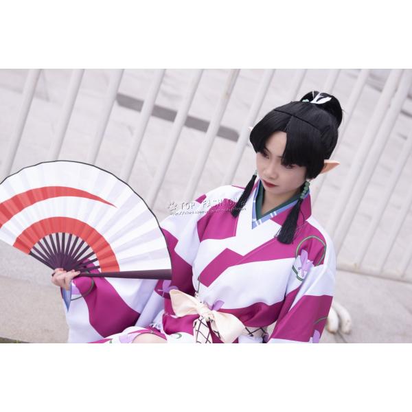 いぬやしゃ 犬夜叉風 Kagura 神楽 着物 舞台衣装コスプレ衣装ウィッグ 扇子アニメ コスプレ衣装 ゲーム コスチューム 神楽 着物 パーティーグッズ イベント ハロウィン仮装 Cosyucq140 Top Fashion Store