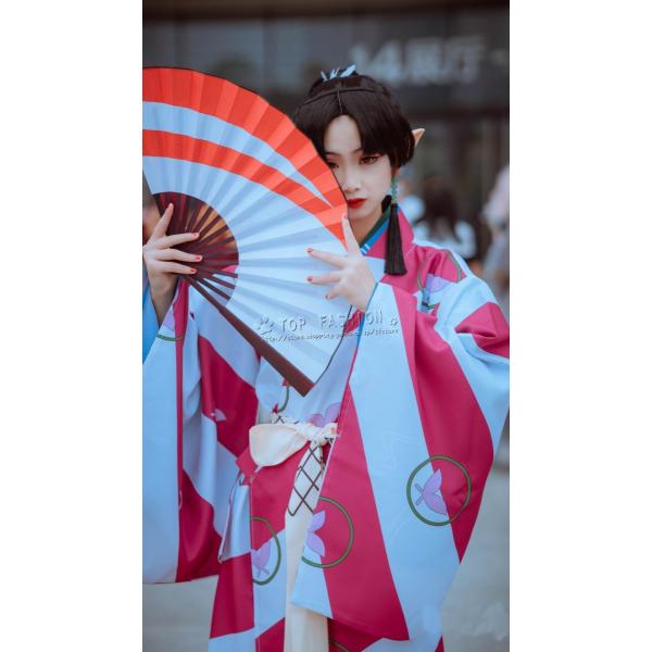 いぬやしゃ 犬夜叉風 Kagura 神楽 着物 舞台衣装コスプレ衣装ウィッグ 扇子アニメ コスプレ衣装 ゲーム コスチューム 神楽 着物 パーティーグッズ イベント ハロウィン仮装 Cosyucq140 Top Fashion Store