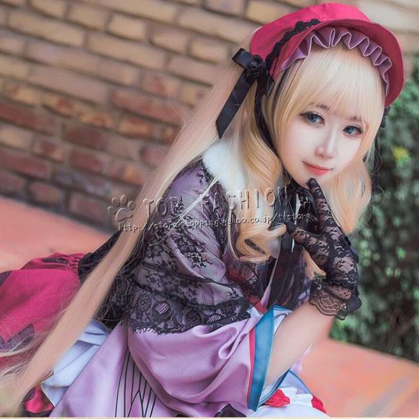 驚きの値段 送料無料 ローゼンメイデン 風 真紅 しんく コスプレ衣装 着物 浴衣 コスチューム Cosplay アニメ ハロウィンイベント仮装 クリスマス変装 最も完璧な