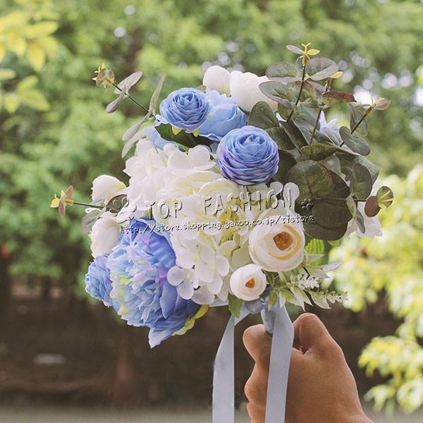 ウエディングブーケ ブートニア リストブーケ 花束 花飾り 結婚式 バラ造花 手首の花 花嫁 披露宴 手作り キット ブライダルブーケ Tpsph002 Top Fashion Store 通販 Yahoo ショッピング