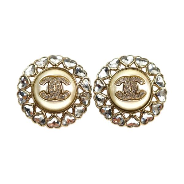 CHANEL 星型パールピアス　ストーン取有 CHANEL（シャネル） ココマーク ハートラインストーン フェイクパール