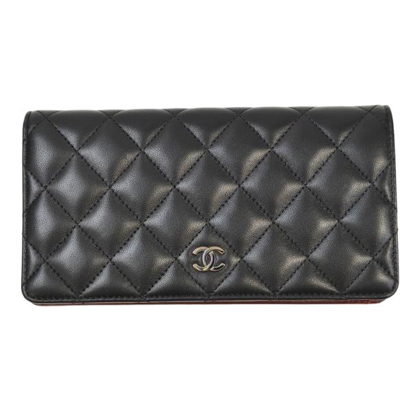 CHANEL（シャネル） マトラッセ 二つ折り長財布 ブラック 管理番号