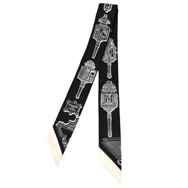 エルメス HERMES ツイリー 未使用に近い HERMES（エルメス） メルヴェイユーズ ランタン ツイリー ブラック