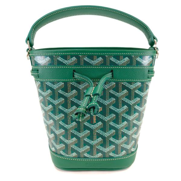 Goyard グリーン ショルダーバッグ 保存袋付き(輸入品)中古 GOYARD（ゴヤール） プチ・フロ ミニバック 2Way ショルダーバッグ