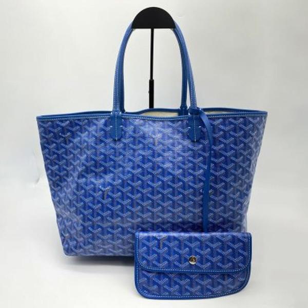 GOYARD（ゴヤール） サンルイPM トートバッグ ブルー ポーチ付き 管理