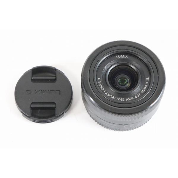 パナソニック 標準ズームレンズ マイクロフォーサーズ用 ルミックス G VARIO 12-32mm/F3.5-5.6 ASPH./MEGA O.I.S. ブラック H-FS12032-K　【中古品】