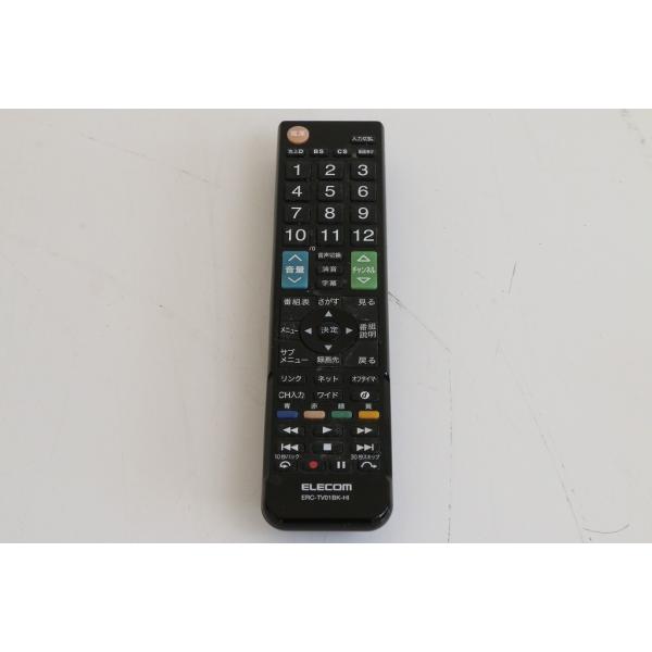 エレコム かんたんTVリモコン/日立・Wooo用/ブラック ERC-TV01BK-HI　【中古品】