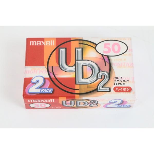 maxell HIGH POSITION UD2 50　録音カセットテープ 50分 2本組　【中古未開封品】