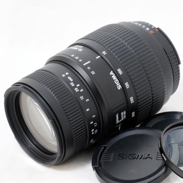 SIGMA シグマ 70-300mm F4-5.6 D MACRO ニコン用ニコンFマウント用万能超望遠レンズ！ニコン製デジタル一眼レフカメラでのAF撮影に対応！超望遠300mmなのに簡易的なマクロ撮影も可能！フルサイズ機にも対応！大変貴重...