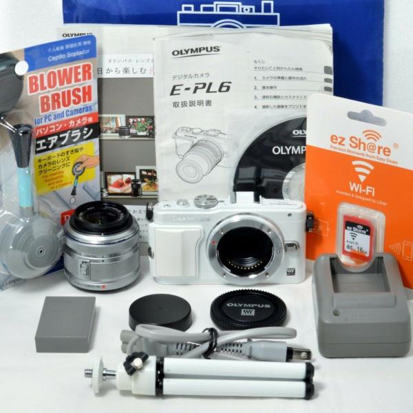 オリンパス Olympus Pen Lite Wi Fisdカード付き レンズセット 新品16gb 驚きの値段で E Pl6
