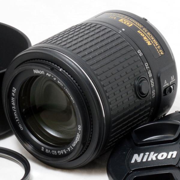 Nikon - Nikon ニコン 一眼レフ 手振れ補正望遠レンズ 55-200mm NIKKOR ニコン 望遠ズームレンズ Nikon AF-S DX Nikkor 55-200mm