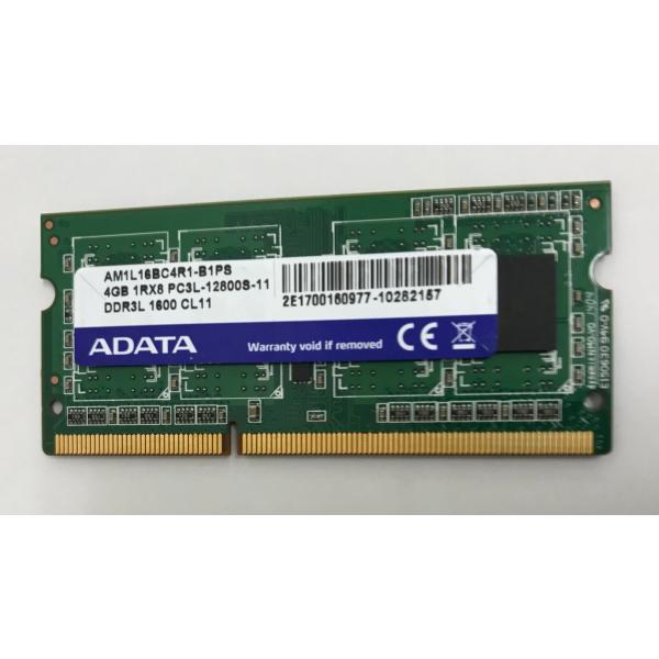 ADATA  PC3L-12800S 4GB , DDR3L-1600 4GB DDR3L ノートパソコン用メモリ  中古メモリ　動作確認済み容量:4GBタイプ: 204ピン Non-ECC/ECC無しメモリ DDR3L ノートパソコン用メ...