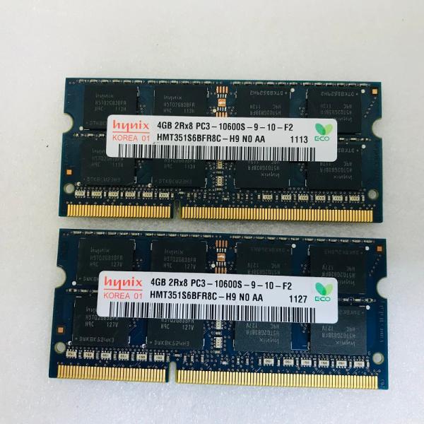 SK hynix HYNIX 2Rx8 PC3-10600S 4GB 2枚で 8GB DDR3 ノート用 メモリ