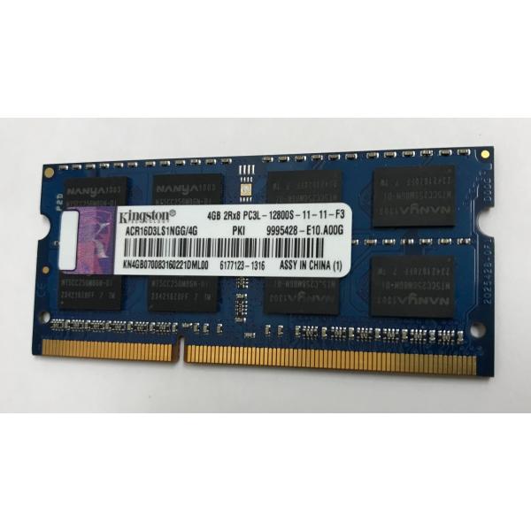 KINGSTON 2RX8 PC3L-12800S 4GB DDR3L-1600 4GB DDR3L ノートパソコン用メモリ 中古 204ピン ECC無し DDR3 LAPTOP RAM容量:4GBタイプ: 204ピン Non-ECC/EC...