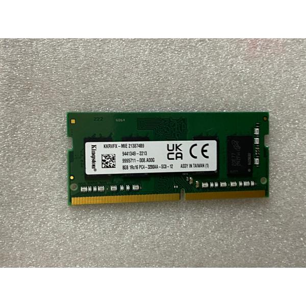 KINGSTON 1Rx16 DDR4-3200 PC4-25600 8GB DDR4ノートパソコン用メモリ 260ピン Non-ECCメモリ ECC無し DDR4 LAPTOP RAMpc4-3200(ddr4-25600) 8GB DD...